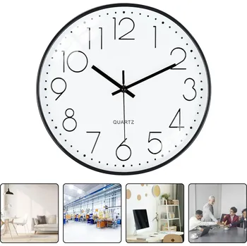 Obraz Cichy Zegar Ścienny Nowoczesny 30cm Velké 3D Číslice Do Obýváku Ložnice Kanceláře