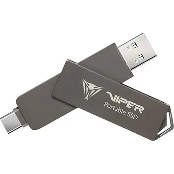 Externí pevný disk PATRIOT Viper Portable PVP30 SSD 512GB Type A+C / USB 3.2 Gen 2 / šedá (PVP30512G28UDG)