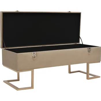 Lavice s úložným prostorem VidaXL 105 x 44 x 40 cm béžová