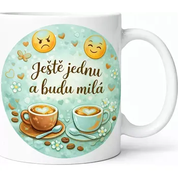 Hrnek s potiskem 330 ml ještě jednu světle zelený světle zelený CZ