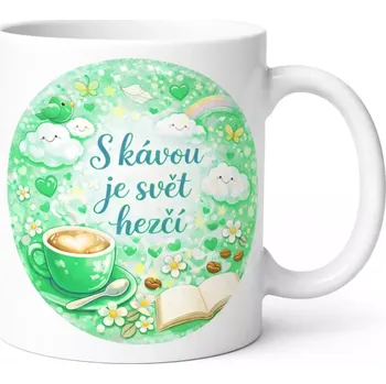 Hrnek 330 ml hezčí svět zelený zelený CZ