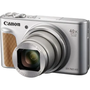 Digitální kompakt Canon PowerShot SX740 HS Lite Travel II., 20.3Mpix, 40x zoom, WiFi, 4K video - stříbrný