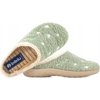 Dámské pantofle INBLU ET-33 TEXTILNÍ DOMÁCÍ DÁMSKÉ PANTOFLE SANDÁLE PU 37 Zelená