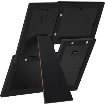 Obraz Rámeček na 4 fotografie 13x18 cm, černý, MDF