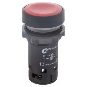 spínač Ovládací tlačítko Schneider Electric XB7NA45 22 mm červené, vratné, 1Z 1R