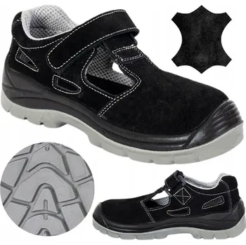 Pracovní obuv Pracovní sandály Specto kožené černé bez ocelové špičky O1 velikost 37