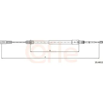 Brzdový systém Tažné lanko, parkovací brzda COFLE CFE10.4611