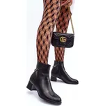 Dámské kotníkové boty s nízkým podpatkem JC101P Černá - Seastar černá 39