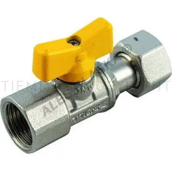 Ventil TIEMME - Itálie | Kulový kohout (ventil) na plyn s motýlem FF s převlečnou maticí (plynový) - 1/2"x1/2" TM2260G