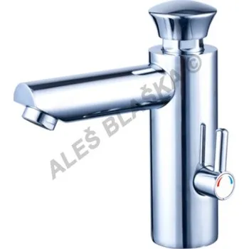 Vodovodní baterie TENDER TR 06 tlačítkový časový stojánkový umyvadlový ventil s regulací teploty - CHROM TR06