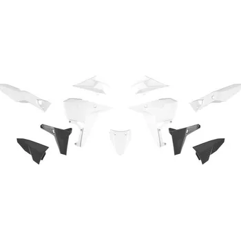 RACETECH (RTECH) 2025/12 kompletní sada plastů (REVOLUTION) (bez předního blatníku) KOVE X PRO / RALLY 800 24-25 barva bílá / černá (RACETECH (RTECH) 2025/12 kompletní sada plastů (REVOLUTION) (bez předního blatníku) KOVE X PRO / RALLY 800 24-25 barva bíl