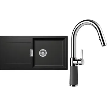 Kuchyňský dřez Set Schock S8-7 (dřez Mono D-100L Stone + baterie SC-520.120 Stone)