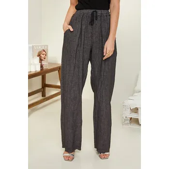 Dámské kalhoty Rodier Lin Schwarz 675193 XL/XXL