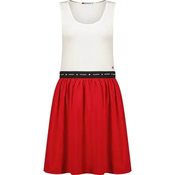 Dámská móda Šaty Geographical Norway Weiß/ Rot 6596592 M