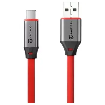 Datový kabel Tactical Fat Man 2.0 Cable USB-A/USB-C 1m Red