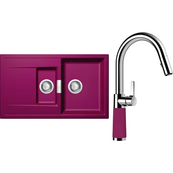 Kuchyňský dřez Set Schock S7-7 (dřez Mono D-150 Berry + baterie SC-520.120 Berry)