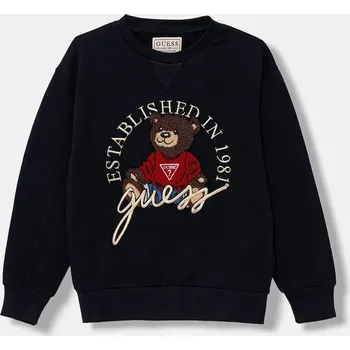 Chlapecká mikina Dětská bavlněná mikina Guess H5YJ00.KAX74.9BYA námořnická modř 59X, vel. 122-125