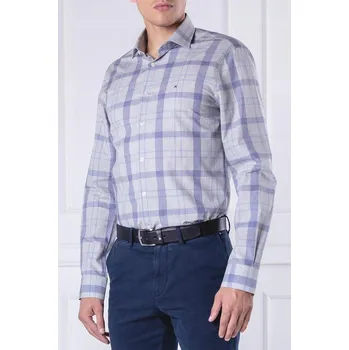 Pánská košile Tommy Hilfiger pánská košile casual TT0TT033 s dlouhým rukávem slim střih bavlna velikost 43