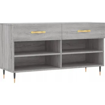 Botník Lavice s úložným prostorem na boty, šedý dub sonoma, 102x35