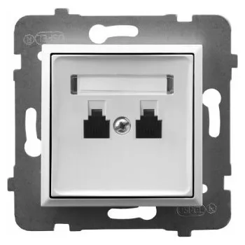 Elektrická zásuvka TELEFONNÍ ZÁSUVKA GPT-2GN/M/00 BÍLÁ AS OSPEL