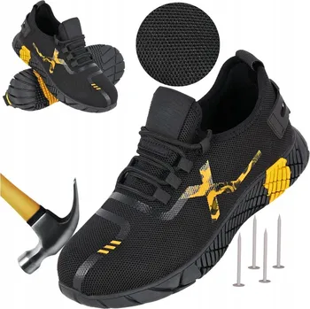 Pracovní obuv Pracovní polobotky Specto sportovní síťované s ocelovou špičkou a ochranou proti propíchnutí, velikost 41