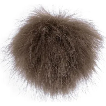 Galanterie Kožešinová bambule s poutkem Ø8 cm, malé, 7 hnědá světlá