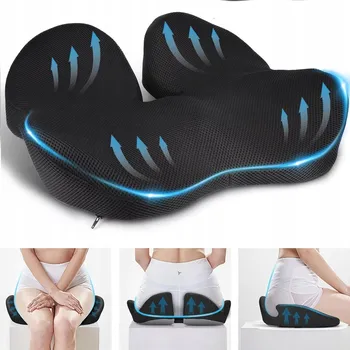 Polštář Ortopedický polštář na sezení do kanceláře, auta, domů, na židli