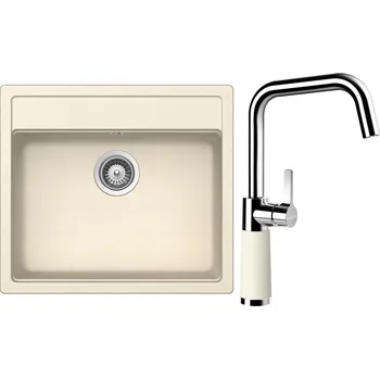 Kuchyňský dřez Set Schock S9-8 (dřez Mono N-100 Magnolia + baterie SC-530 Magnolia)