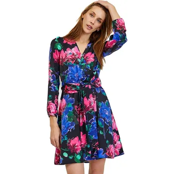 Oblečení a móda Šaty orsay Schwarz/ Pink/ Blau 330369 38