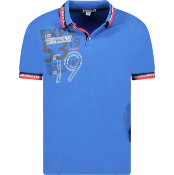 Pánské tričko Tričko Geographical Norway Blau 9108416 S