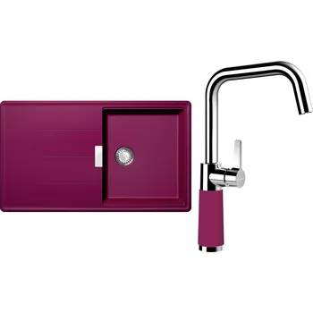 Kuchyňský dřez Set Schock S16-8 (dřez Tia D-100 Berry + baterie SC-530 Berry)