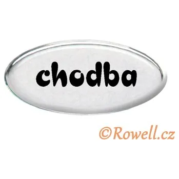 Nábytkové kování SD. Štítek stříbrný 'chodba' (SD. Štítek stříbrný 'chodba'. Vhodné řešení pro nábytek v interiéru.)