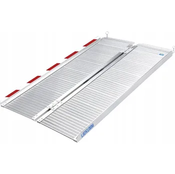 Nakládací rampa pro vozidlo Hliníková nájezdová rampa prahová pro vozíky, kola, obrubníky, nájezdy 121x71x5 cm, 300 kg