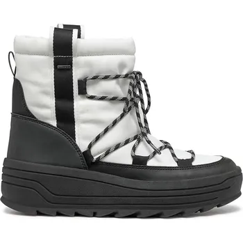 Dámská zimní obuv Kozačky Geox Weiß/ Schwarz 398243 36