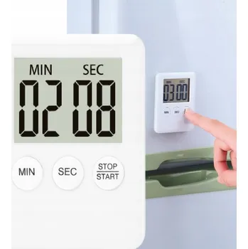 Kuchyňská minutka KUCHYŇSKÁ MINUTKA NA MAGNET STOPKY ČASOVAČ LCD ELEKTRONICKÝ ČASOMĚŘIČ + baterie