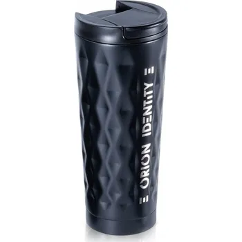 Termoska TERMOHRNEK OCELOVÝ ČERNÝ TERMOSKA NA KÁVU ČAJ TURISTICKÝ 500 ML