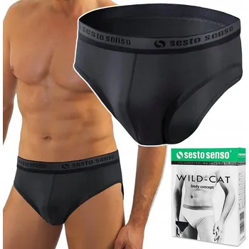 Slipy Pánské sportovní slipy Slipy bavlněné SESTO SENSO SM05 Grafitové - XL