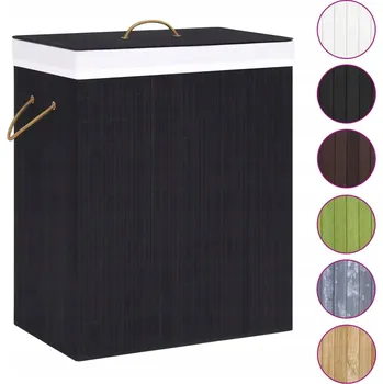 Koš na prádlo Bambusový koš na prádlo, černý, 100 L