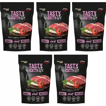 Krmivo pro psa TASTY DOGS LIFE vlhké krmivo pro psy s telecím masem v želé, kapsička 150g x