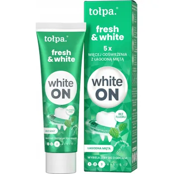 zubní pasta TOŁPA Zubní pasta jemná máta ON white 75 ml