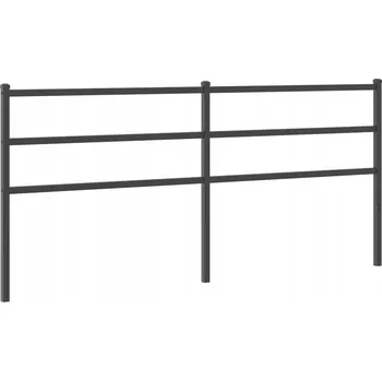 Klasické černé kovové čelo, 187 x 3 x 90 cm