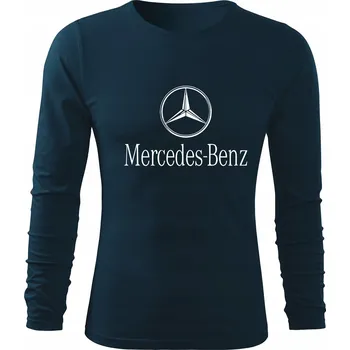 Pánské tričko Tričko s dlouhým rukávem D490 MERCEDES BENZ MEROL tmavě modré pánské vel XL