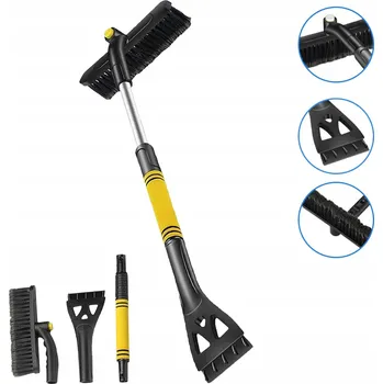 Autoškrabka ODNÍMATELNÁ ŠKRABKA NA LED A SNÍH S KARTÁČEM NA AUTO 78,7 CM