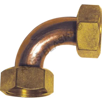 Instalatérský materiál CU 5244 G Měděné koleno s převlečnou matkou oboustranné (oblouk) (pro k pájení, letovací - měď) - 3/4"x1/2" CU.5244G
