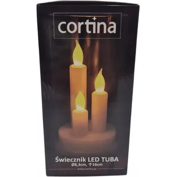 Svícen Dekorativní svícen CORTINA 1/25/SLC Elektrický LED průměr 8,3 cm bílý 16 cm