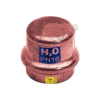 Vodovodní potrubí EFFEBI - Itálie | CU měděné víčko zaslepovací, lisovací, PRESS, na měď trubky - 15mm CP.9301