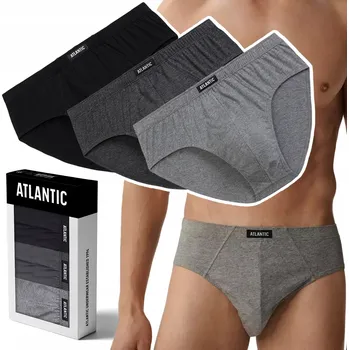 Slipy ATLANTIC 3BMP-006 klasické pánské slipy slipy 100% BAVLNA - L