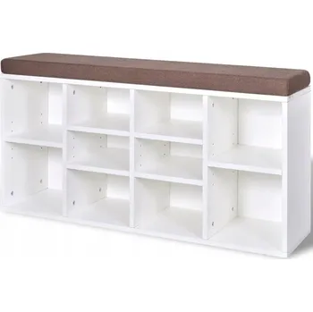 Botník VidaXL Botník se sedákem 103 x 48 x 30 cm bílý