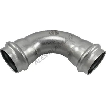 Instalatérský materiál H-LINE nerezový lisovací oblouk 90° FF, INOXPRESS 304 (nerez) - 54 H-LINE.X002