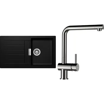 Granitový dřez Set Schock S1-3 (dřez Signus D-100 Magma + baterie Epos Nerezový vzhled)